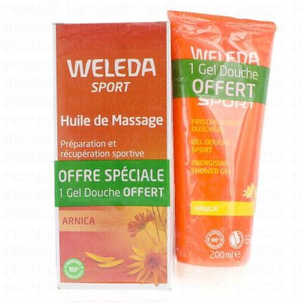 WELEDA Sport - Huile de massage &agrave; l'Arnica (flacon 200ml + 1 gel douche offert)