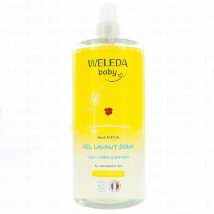 WELEDA Baby - Gel Lavant Doux Sans Parfum au Calendula Bio (750ml)