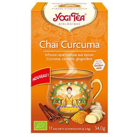 YOGI TEA Cha&iuml; Curcuma 17 sachets de 2.0g