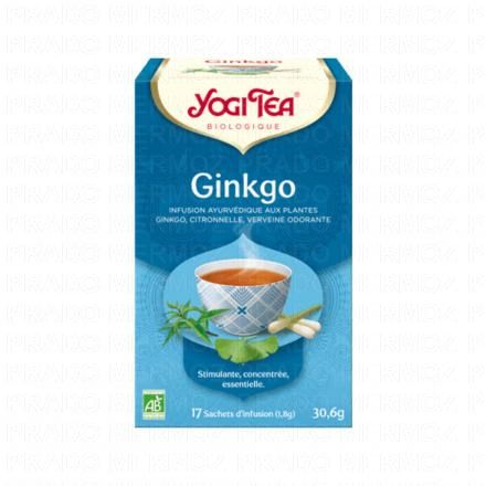 YOGI TEA Ginkgo Infusion ayurvédique bio x17 sachets