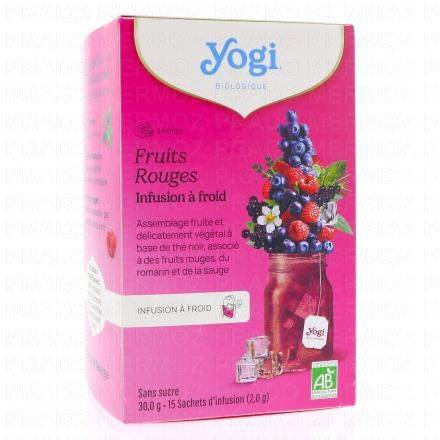 YOGI TEA Infusions &agrave; Froid Fruits Rouges bio x15 sachets