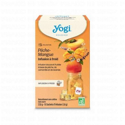 YOGI TEA Infusions &agrave; Froid P&ecirc;che Mangue Bio x15 sachets