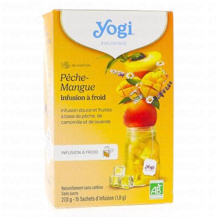 YOGI TEA Infusions à Froid Pêche Mangue Bio x15 sachets