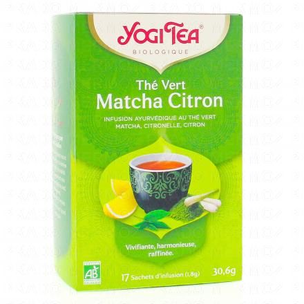 YOGI TEA Th&eacute; Vert Matcha Citron 17 sachets