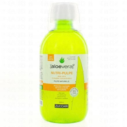 ZUCCARI Aloe Vera Nutri-Pulpe gout p&ecirc;che blanche 500ml