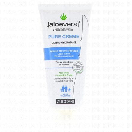 ZUCCARI Aloe vera pure Cr&egrave;me - Ultra-hydratant (100ml)