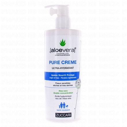 ZUCCARI Aloe vera pure Cr&egrave;me - Ultra-hydratant (400ml)