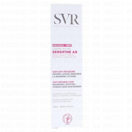 SVR Sensifine AR crème riche hydratante/apaisante tube 40 ml