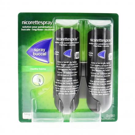 NICORETTE Spray 1 mg/dose (2 flacons de 13,2 ml)