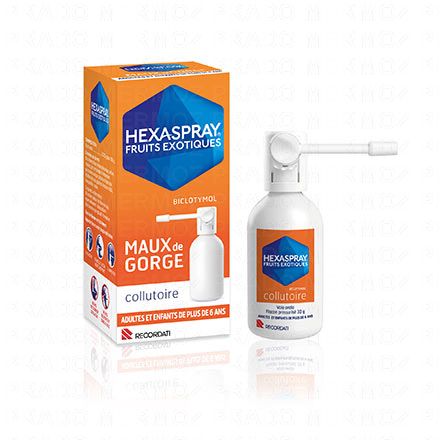 HEXASPRAY fruits exotiques maux de gorge collutoire