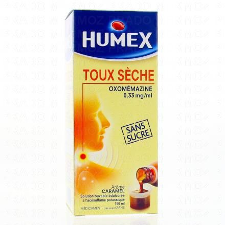 Humex toux sèche oxomémazine 0,33 mg/ml sans sucre