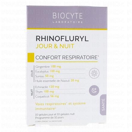BIOCYTE Rhinofluryl Confort Repsiratoire jour/nuit x20