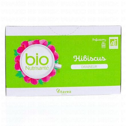 VITAVEA Infusion Hibiscus Draineur Bio x20 sachets