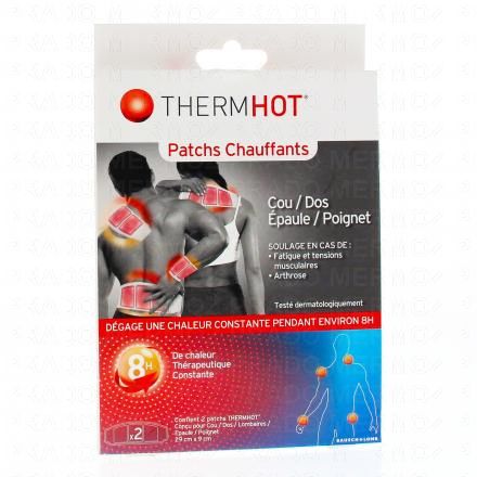 THERMHOT Patchs chauffants cou/dos/épaule/poignet patchs (x2)