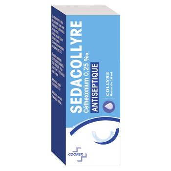 SEDACOLLYRE Céthexonium 0,25 pour mille