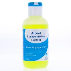 GILBERT Alcool à usage médical 70° 125ml