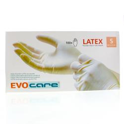 EVOCARE Gants d'examen latex non poudrée x100 taille s