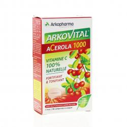 ARKOPHARMA Arkovital - Acérola 1000 vitamine C 100% naturelle boîte 30 comprimés