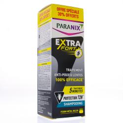 PARANIX Extrat fort Shampooing Anti poux et lentes flacon 300 ml + peigne offre spéciale 30% offerts