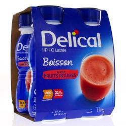 DELICAL HP HC Lactée Boisson saveur fruits rouges 4x200ml