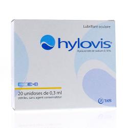 HYLOVIS Lubrifiant oculaire unidoses x20 de 0.3ml