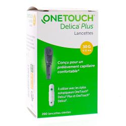 ONETOUCH DélicaPlus Lancettes pour prélèvement capillaire x200