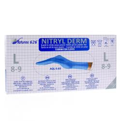 NATUREX Nitryl derm Gants en nitrile sans poudre x100 gants taille m