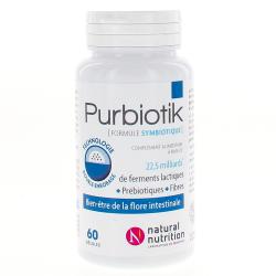 NATURAL NUTRITION Purbiotik 30 gélules 60 gélules