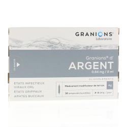GRANIONS d'Argent 0,64 mg/2 ml boîte de 30 ampoules
