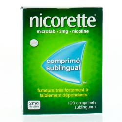 NICORETTE Microtab 2 mg boîte de 100 comprimés