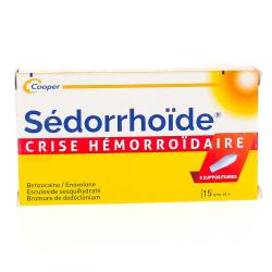 Sédorrhoïde crise hemorroïdaire boîte de 8 suppositoires