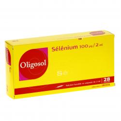 Selenium oligosol 100 microgrammes/2 ml boîte de 28 ampoules