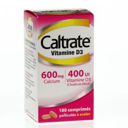 Caltrate vitamine d' 600 mg/400 ui flacon de 180 comprimés