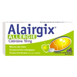 Alairgix allergie cétirizine 10mg boîte de 7 comprimés