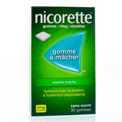 NICORETTE Menthe fraîche 4 mg sans sucre boîte de 30 gommes