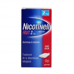 NICOTINELL fruit 2 mg sans sucre boîte de 96 gommes