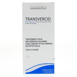 Transvercid 3,62 mg/6 mm boîte de 10 sachets