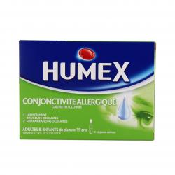 Humex conjonctivite allergique 2 % boîte de 2 sachets de 5 récipients unidoses