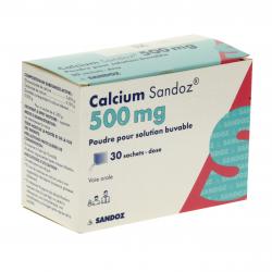 Calcium sandoz 500 mg boîte de 30 sachets