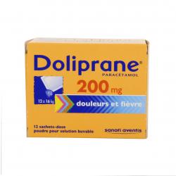 Doliprane 200 mg boîte de 12 sachets-doses