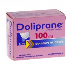 Doliprane 100 mg boîte de 12 sachets-doses