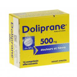 Doliprane 500 mg boîte de 16 comprimés effervescents