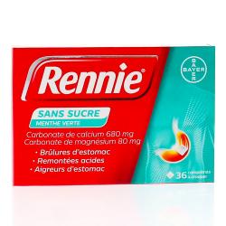 Rennie sans sucre boîte de 36 comprimés