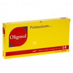 Potassium oligosol boîte de 14 ampoules