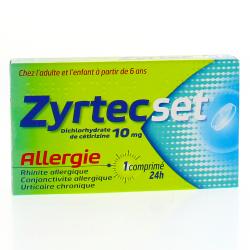 Zyrtecset 10 mg boîte de 7 comprimés