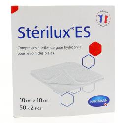 STERILUX ES Compresse de gaze stérile 10cm x 10cm boîte de 50