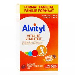 ALVITYL Vitalité - Comprimés vitamines et minéraux goût chocolat 90 comprimés