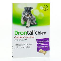 BAYER Drontal chien comprimés appétents boîte de 2 comprimés