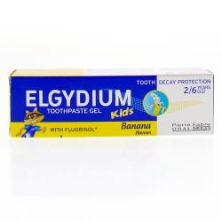 ELGYDIUM Dentifrice kids protection caries arôme banane tube 50ml