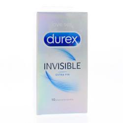 DUREX Invisible extra fin lubrifiés boîte de 10